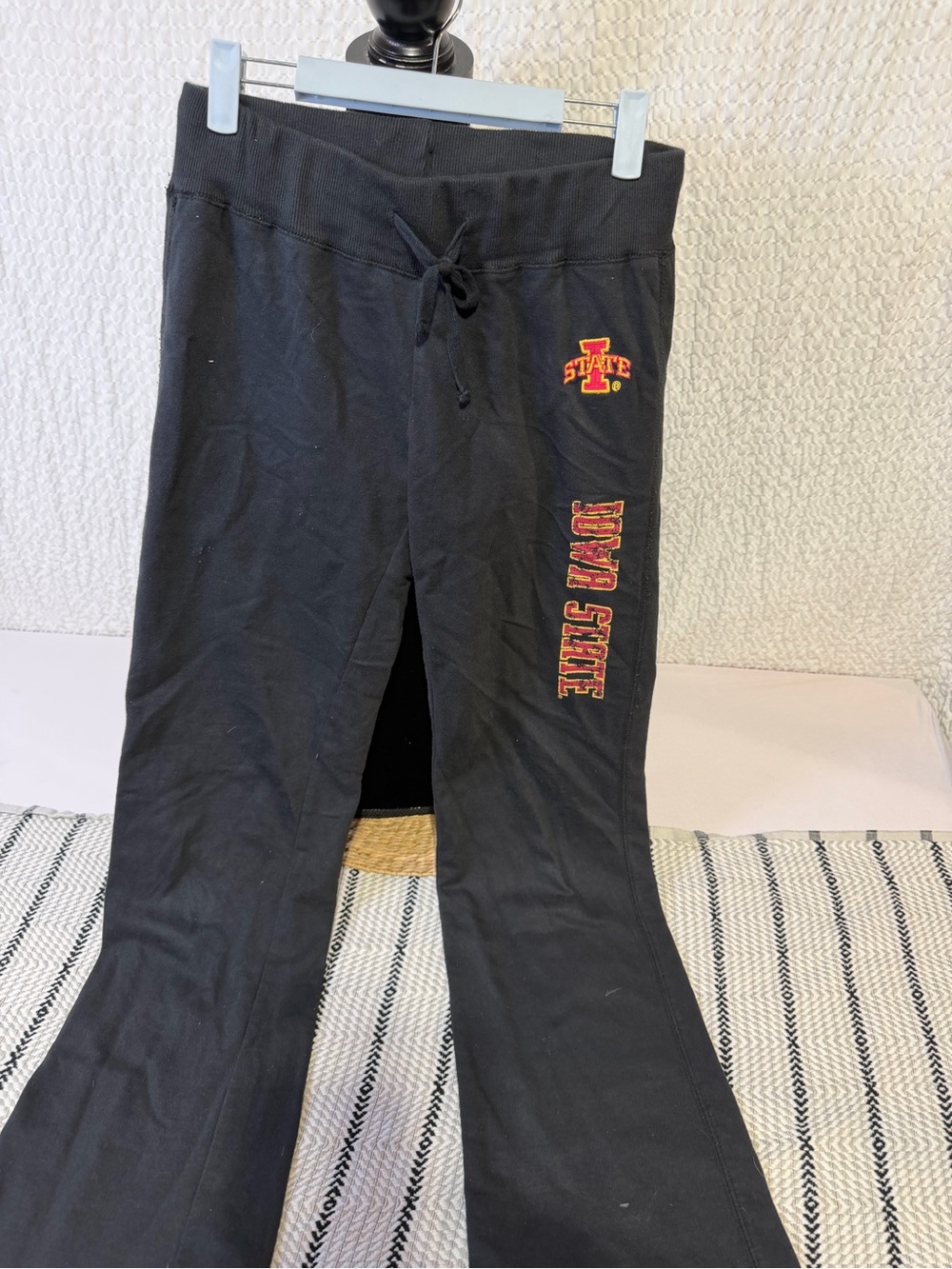 Black Iowa State womens Bootcut Sweatpants